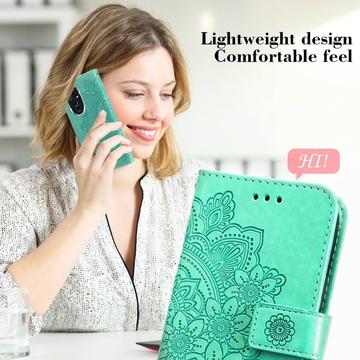 Honor 200 Mandala Series Etui med Pung - Grøn