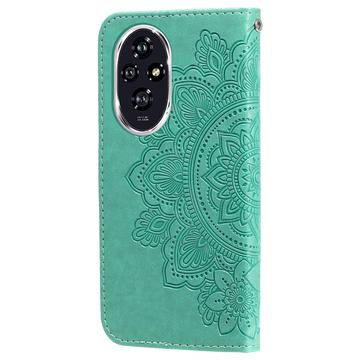 Honor 200 Mandala Series Etui med Pung - Grøn