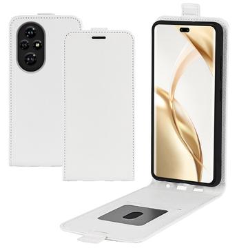 Honor 200 Pro Vertikal Flip Taske med Kortholder - Hvid