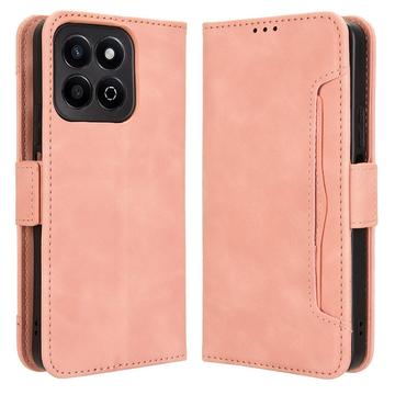 Honor 200 Smart/X7c 4G/5G Kortholder Pung Etui - Pink