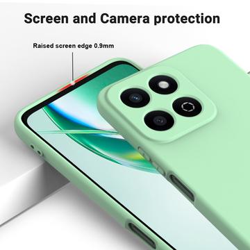 Honor 200 Smart/X7c 4G/5G Flydende silikone cover med håndrem - grøn