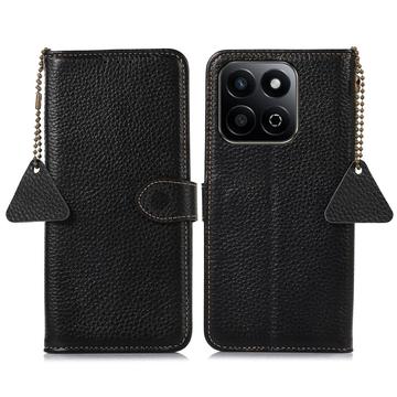 Honor 200 Smart/X7c 4G/5G Læderpung med RFID - Sort