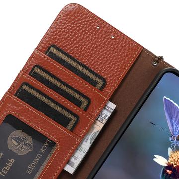Honor 200 Smart/X7c 4G/5G Læderpung med RFID - Brun
