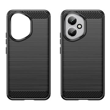 Honor 400 Børstet TPU Cover - Karbonfiber - Sort