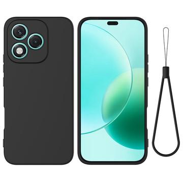 Honor 400 Lite Flydende silikone cover med håndrem - sort
