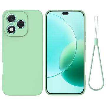 Honor 400 Lite Flydende silikone cover med håndrem - grøn