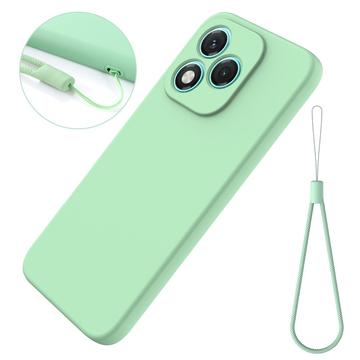 Honor 400 Lite Flydende silikone cover med håndrem - grøn
