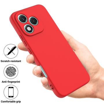 Honor 400 Lite Flydende silikone cover med håndrem - rød