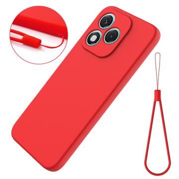 Honor 400 Lite Flydende silikone cover med håndrem - rød