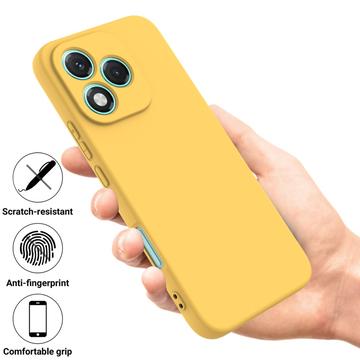 Honor 400 Lite Flydende silikone cover med håndrem - gul