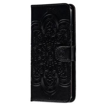 Honor 400 Lite Mandala Series Etui med Pung - Sort