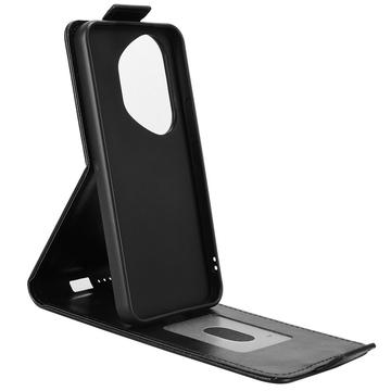 Honor 400 Pro lodret flip-etui med stativ - sort