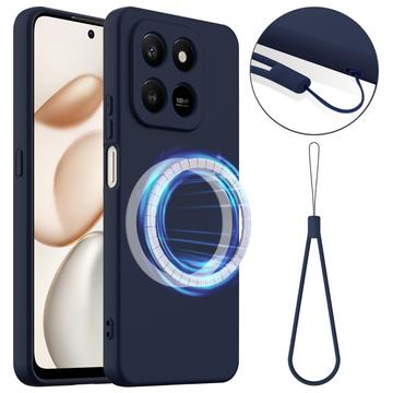 Honor 400 Smart 5G/4G/X7d 4G/5G Liquid Silikone Cover - MagSafe Kompatibel - Mørkeblå