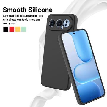 Honor 500 Flydende silikone cover med håndrem - sort