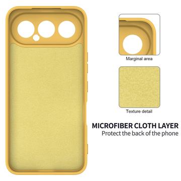 Honor 500 Flydende silikone cover med håndrem - gul
