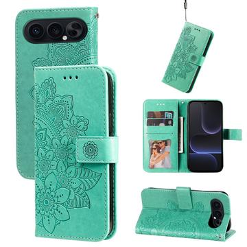Honor 500 Mandala Series Etui med Pung - Grøn