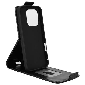 Honor 600 Lite lodret flip-etui med stativ - sort
