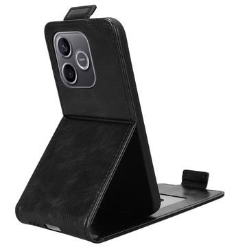 Honor 600 Lite lodret flip-etui med stativ - sort