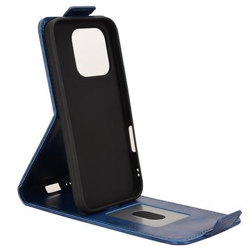 Honor 600 Lite lodret flip-etui med stativ - mørkeblå