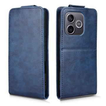 Honor 600 Lite lodret flip-etui med stativ - mørkeblå