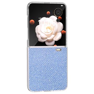 Honor Magic V Flip Rhinestone Tekstur Hybrid Cover - Blå