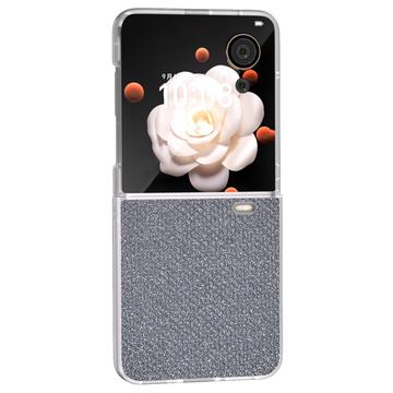 Honor Magic V Flip Rhinestone Tekstur Hybrid Cover - grå