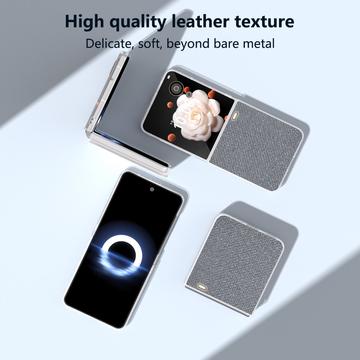 Honor Magic V Flip Rhinestone Tekstur Hybrid Cover - grå