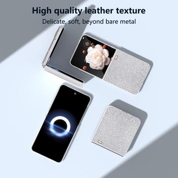 Honor Magic V Flip Rhinestone Tekstur Hybrid Cover - Sølv
