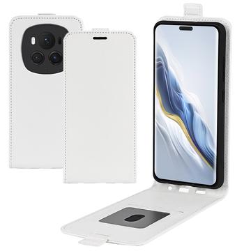 Honor Magic6 Pro Vertikal Flip Taske med Kortholder - Hvid