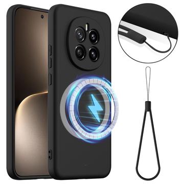Honor Magic7 Liquid Silikone Cover - MagSafe Kompatibel - Sort