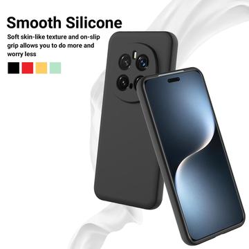 Honor Magic7 Pro Flydende silikone cover med håndrem - sort