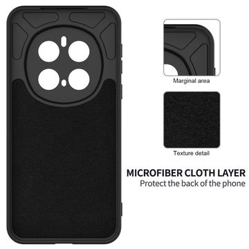 Honor Magic7 Pro Flydende silikone cover med håndrem - sort