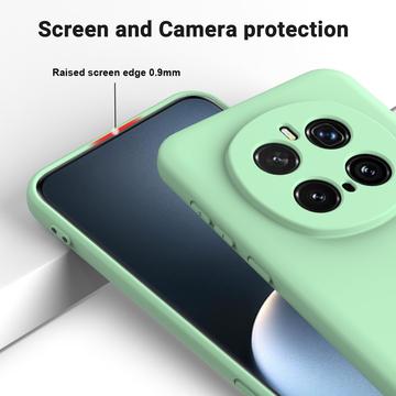 Honor Magic7 Pro Flydende silikone cover med håndrem - grøn