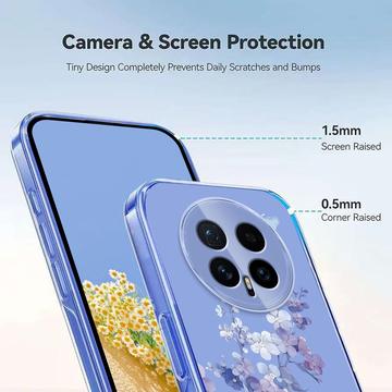Honor Magic8 TPU-cover med blomstermønster - Lilla