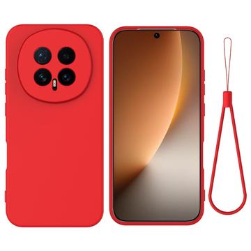 Honor Magic8 Flydende silikone cover med håndrem - rød