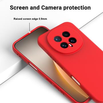 Honor Magic8 Flydende silikone cover med håndrem - rød