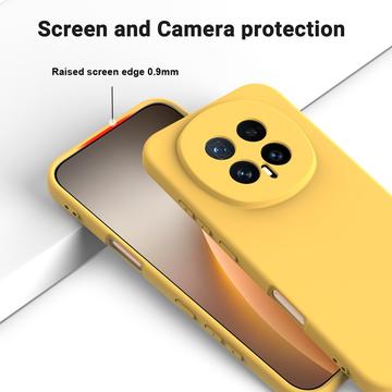 Honor Magic8 Flydende silikone cover med håndrem - gul