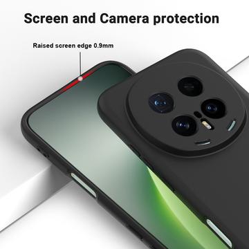 Honor Magic8 Pro Flydende silikone cover med håndrem - sort