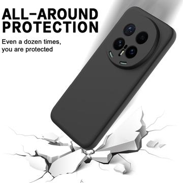 Honor Magic8 Pro Flydende silikone cover med håndrem - sort