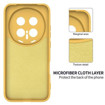 Honor Magic8 Pro Flydende silikone cover med håndrem - gul
