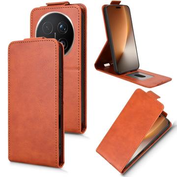 Honor Magic8 Pro lodret flip-etui med stativ - Brun