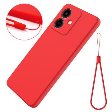 Honor Play10 Flydende silikone cover med håndrem - rød