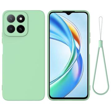 Honor X5b/X5b Plus Flydende silikone cover med håndrem - grøn
