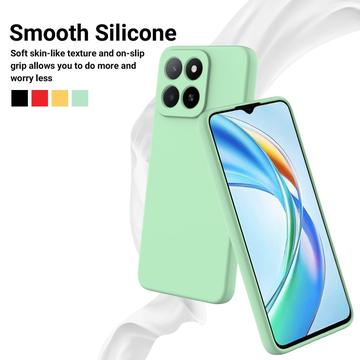 Honor X5b/X5b Plus Flydende silikone cover med håndrem - grøn