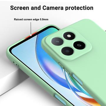Honor X5b/X5b Plus Flydende silikone cover med håndrem - grøn