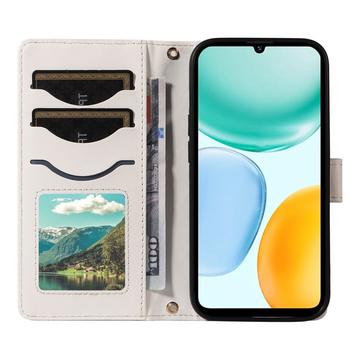 Honor X5c Plus Luksus Vatteret Pung - hvid