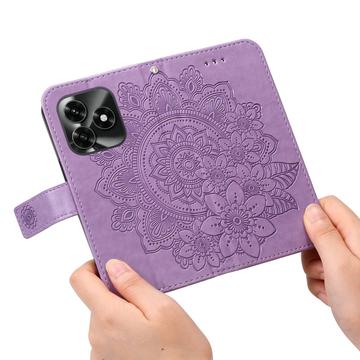 Honor X5c Plus Mandala Series Etui med Pung - Lilla