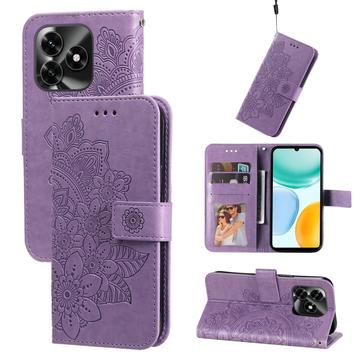 Honor X5c Plus Mandala Series Etui med Pung - Lilla