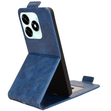 Honor X5c Plus lodret flip-etui med stativ - mørkeblå