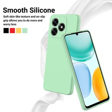 Honor X5d/X5d Plus Flydende silikone cover med håndrem - Grøn
